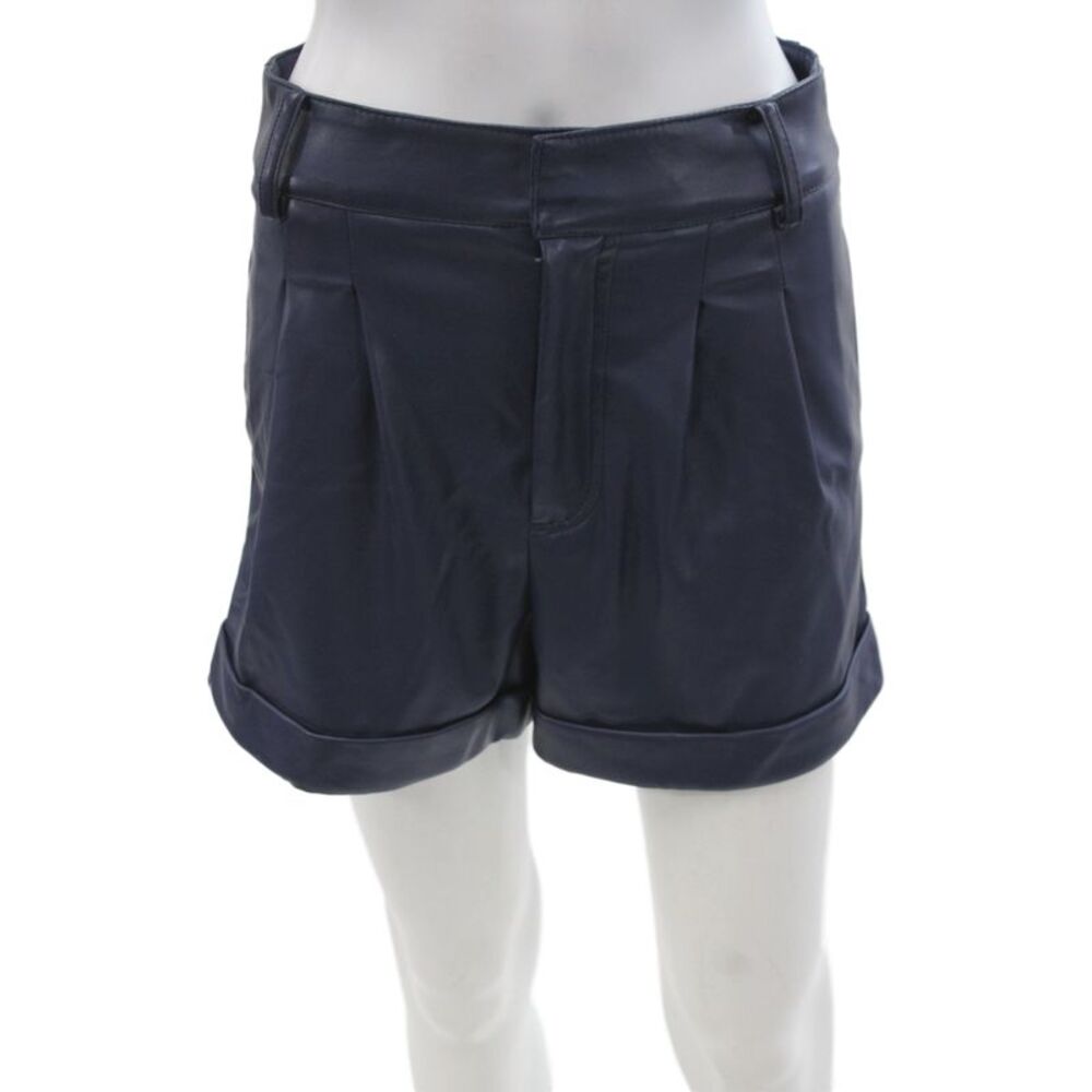 Generation Love Womens Chino Shorts Blue Button 100% Polyurethane Size 4